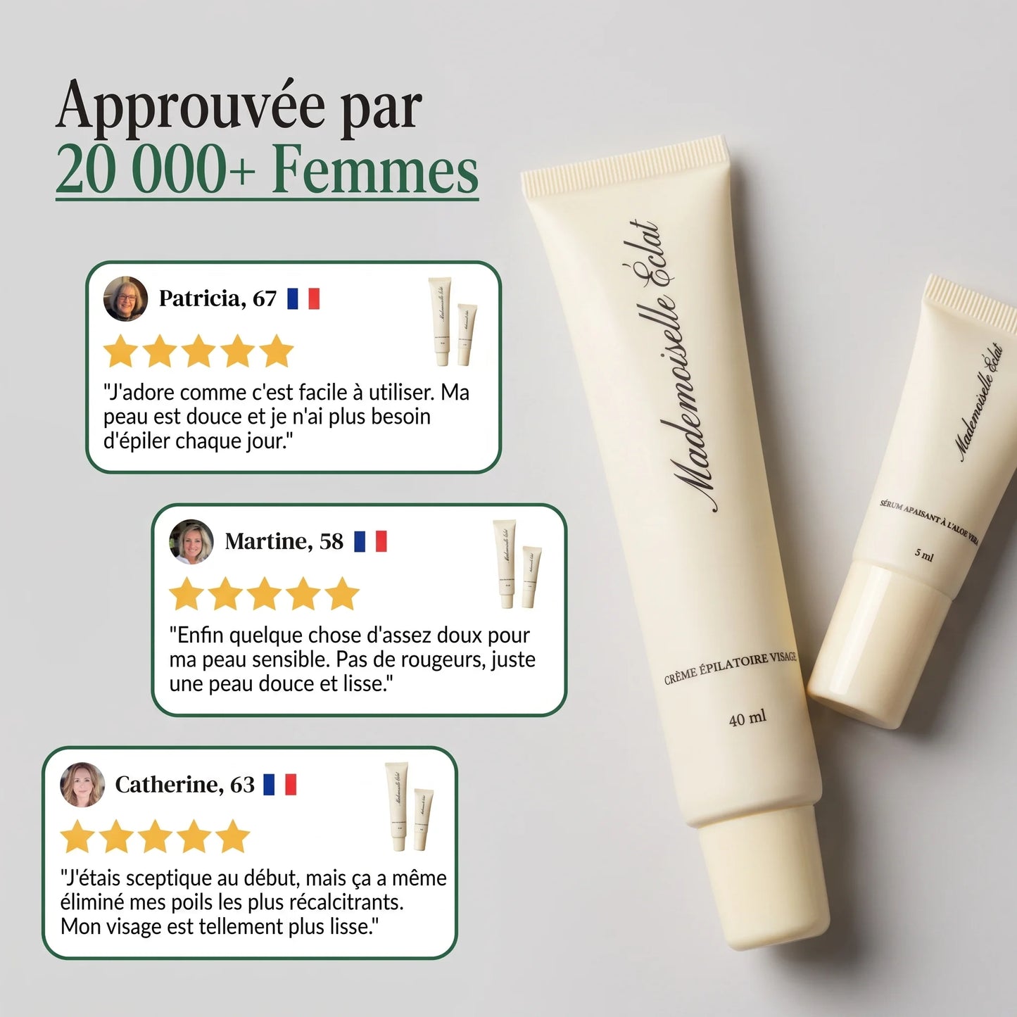 Crème épilatoire visage