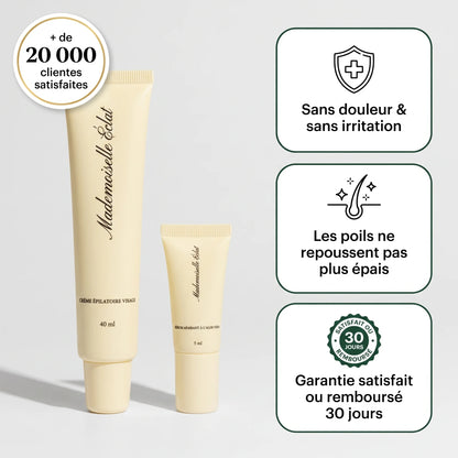 Crème épilatoire visage